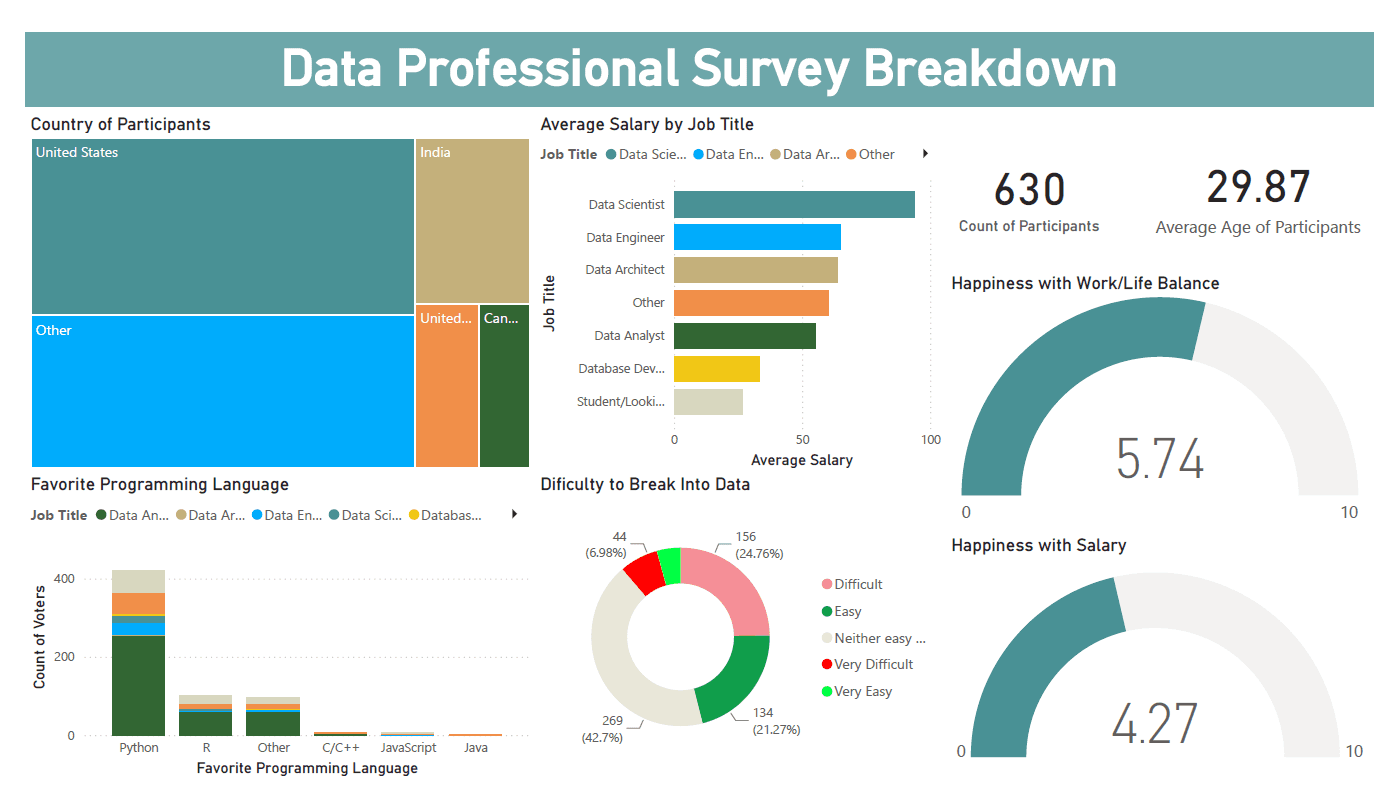 Data Professional Survey Dashboard
